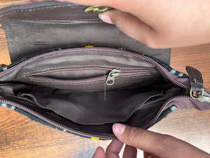 Bolso de mano de cuero con herramientas aztecas hecho a mano, elegante manta de sillín para mujer, carteras de cuero, bolso de mano de cuero con herramientas de alta calidad - Product Image 5