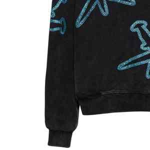 Venta al por mayor personalizado hombres sudaderas con capucha de diamantes de imitación DTG DTF sublimación impresión Streetwear sudadera polar OEM - Product Image 4