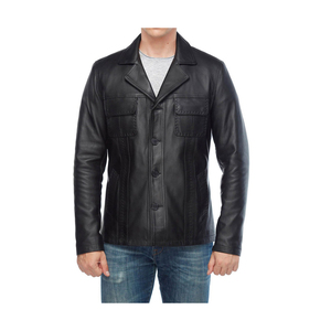 <b>Slim</b> <b>Fit</b> Men's Leather Wholesale And Low Price Leather <b>Jackets</b> Men's Genuine Leather <b>Jacket</b> - Product Image 4
