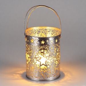 HaloLight Holiday <b>Charm</b> Cast Aluminum Candle Holder Snowy Finish Accent Piece for Festive Tables and Mantels - Product Image 2