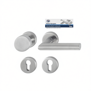 Amsterdam Stainless Steel Home Decor Rosette Set F69 Round PZ DIN Left/Right Flat <b>D</b>/K HOPPE <b>Models</b> E58/42KV/42KVS/1400Z - Product Image 3
