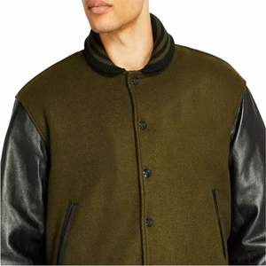 Chaqueta universitaria de satén para hombre hecha a medida para posición de logotipo frontal de invierno para béisbol y otros deportes - Product Image 6