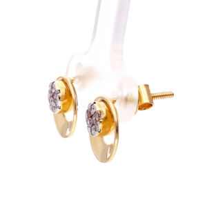 Modernos Pendientes Geométricos Dorados con Circonitas - Joyería de Fiesta para Mujer a la Moda - Product Image 6