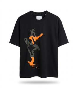 เสื้อยืดคอกลมแขนสั้นผ้าฝ้ายออร์แกนิคแบบสั่งตัดพิเศษสำหรับผู้ชายไซส์ใหญ่ น้ำหนัก 300 กรัม ผ้าซาตินกันยับ กันเป็นขุย สวมใส่สบาย - Product Image 1
