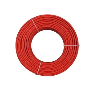 Cable Solar PV de 6mm, Cable PV de CC, chaqueta negra, Cable de cobre Solar Flexible de PVC, 6mm, venta al por mayor