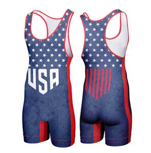 Maillot de lutte conçu sur mesure pour hommes vêtements de sport respirants à séchage rapide pour l'entraînement en salle de sport et les compétitions - Product Image 2