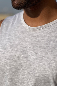 Camiseta sin mangas para hombre, camiseta sin mangas para gimnasio, camiseta muscular para entrenamiento, chaleco de culturismo con cuello redondo, ropa deportiva de entrenamiento de secado rápido - Product Image 2