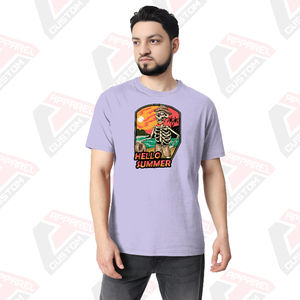 เสื้อยืดผ้าเดนิมผ้าบาติกหรือผ้าริ้วสำหรับผู้ชายนุ่มสบายเป็นพิเศษเป็นมิตรกับสิ่งแวดล้อม - Product Image 2