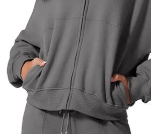 Vente en gros de survêtements pour femmes meilleure qualité vêtements de jogging d'entraînement de grande taille survêtement produit meilleur design respirant teint en plaine - Product Image 4