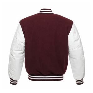 Chaqueta Universitaria Personalizada de Lujo, Cuerpo de Lana, Mangas de Cuero, Cuello Alto, Chaqueta de Invierno Duradera de Alta Calidad, Diseño Popular Letterman - Product Image 2