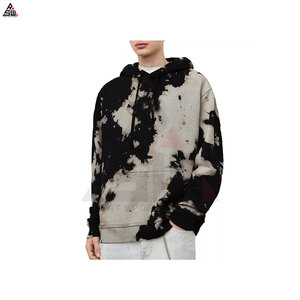 เสื้อฮู้ดผ้าฟลีซแบบสวมหัวย้อมสีโอเวอร์ไซส์ผ้าฝ้าย100% น้ำหนักเบากำหนดเองฤดูหนาว - Product Image 6