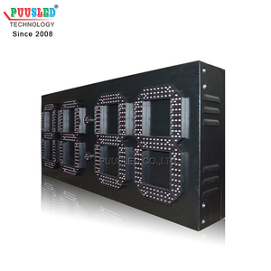 Panneau numérique LED extérieur <span class=keywords><strong>double</strong></span> <span class=keywords><strong>face</strong></span> Tube rouge Affichage <span class=keywords><strong>de</strong></span> l'heure et <span class=keywords><strong>de</strong></span> la température <span class=keywords><strong>Horloge</strong></span> murale à LED pour aéroport ou <span class=keywords><strong>gare</strong></span> - Product Image 6