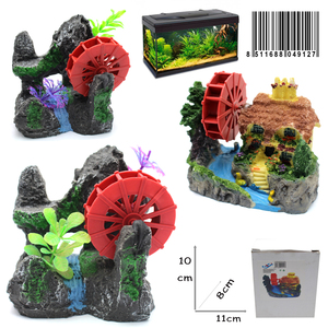 SZ097 Waterwheel casa 12 pz acquario arredamento all'ingrosso Pet accessorio sz097 waterwheel casa acquario arredamento all'ingrosso pet accessor