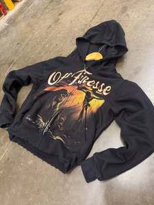 เสื้อสเวตเตอร์พิมพ์ลายกราฟิกแนวสตรีทผ้าคอตตอนมีฮู้ดแบบซิปเปิดไหล่ปล่อยโลโก้ได้ตามต้องการ - Product Image 2