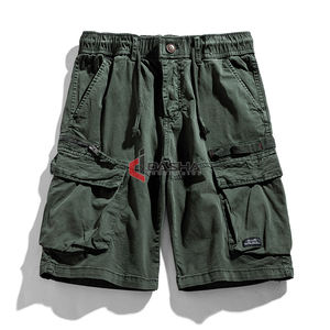 Nouveau pantalon coupe-vent tendance pour hommes Short cargo en toile à motif uni pour la course à pied et le jogging avec impression numérique - Product Image 2