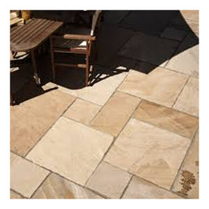 Pack terrasse en grès pour décoration de sol extérieur Pavage en pierre menthe d'excellente qualité Finition adoucie naturelle au prix du marché - Product Image 5