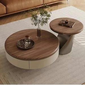 โต๊ะกาแฟทำจากไม้มะม่วงทรงกลมโต๊ะข้างโต๊ะไม้มะม่วงดีไซน์ทันสมัยทันสมัยทันสมัยทันสมัยทันสมัยทันสมัยทันสมัย - Product Image 1