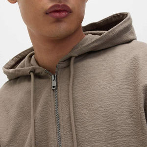 Sudadera con Capucha y Cremallera de Invierno Personalizada Más Vendida, con Acabado Teñido Liso, Transpirable, 100% Algodón, Diseño con Bolsillo - Servicio OEM Disponible - Product Image 5