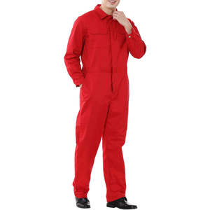 Combinaison de travail rouge pour homme, très vendue, uniforme de sécurité, vêtements de travail - Product Image 4