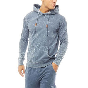 Acid Wash personalizar Sudadera con capucha sin dibujar poliéster algodón vintage Sudadera con capucha de alta calidad ropa de calle sudaderas - Product Image 3