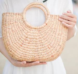 Bolso de playa, bolso de paja, bolso de paja con asa superior, bolso de mano de paja - Product Image 4