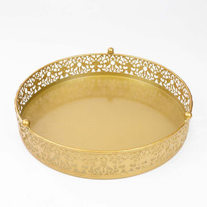 Recién llegado, soporte de exhibición de postre de pastel hueco de encaje dorado, accesorios de fiesta de boda, suministros festivos, soporte de pastel para decoraciones de mesa - Product Image 5