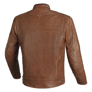 Motorcycle Perforated Leather Natural Grain Stylish Black Genuine Leather Windproof Waterproof Jacket for Bikers - Product Image 3