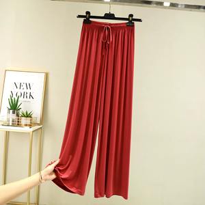 Pantalones rectos Modal de cintura alta para mujer, pantalones de pierna ancha holgados informales, pantalones drapeados geniales que combinan con todo - Product Image 5