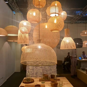 Abat-jour en bambou, vente en gros, fabricant OEM, éclairage rustique moderne fabriqué à la main au Vietnam pour la décoration, l'exportation - Product Image 4