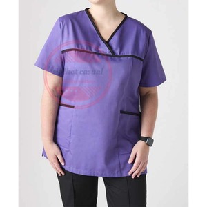 Top médico personalizado Top Hospital de manga corta Scrub Tops - Product Image 2