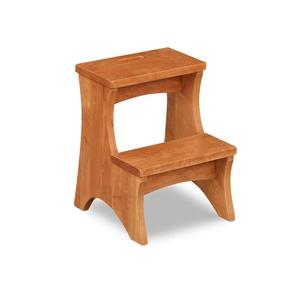 Tabouret d'escalier en bois naturel avec grain poli propre, idéal pour les étagères de cuisine, les placards de chambre à coucher, les salles de bain et l'accès à la maison - Product Image 1