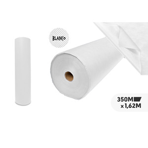 Rotolo di tessuto non tessuto bianco 1,62x350m traspirante UV/solubile in acqua per Interlining ospedale uso borse modello auto/tinto Made PP - Product Image 1