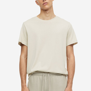 Camisetas informales para hombre, 100% algodón, estampado personalizado, colores sólidos, ajuste de gran tamaño, manga corta, último diseño de punto de alta calidad - Product Image 5