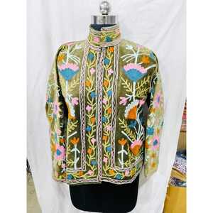 Sujani Reversible Velvet Cotton <b>Jacket</b> for Ladies Custom Logo Quilted Bomber Varsity Style Autumn Winter Coat Short Sheep Skin - Product Image 1