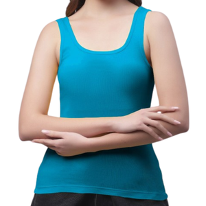 <b>Black</b> Women's Premium Organic Cotton Knitted Plus Size Slim Fit Sleeveless Tank <b>Top</b> OEM Fashion for Boutique and Wholesale - Product Image 6