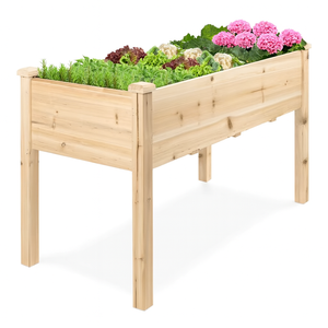 Maceta de jardín elevada de madera Cama con patas Maceta de madera elevada para decoración de muebles de hogar y jardín Productos al por mayor - Product Image 1