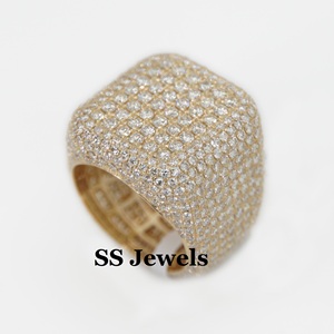 Real VVS Moissanite Champion Ring para hombres 925 Silver Iced Out Pinky Hip Hop Ring Round Diamond Pave Set Regalo de aniversario - Product Image 4