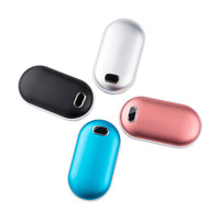 Chauffe-mains magnétique portable 6000 mAh à 3 niveaux, jusqu'à 60°C ° Chauffe-mains électriques rechargeables C Warmers, chaleur sûre, autonomie de 12 heures