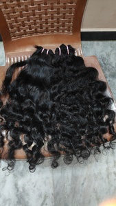 Double trame Extensions de cheveux humains indiens vierges 100% Remy Body Wave & Kinky Straight Styles Factory Direct - Product Image 4