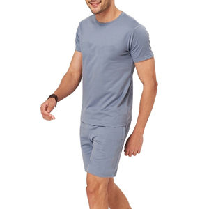 Vente en gros de vêtements décontractés d'été Ensemble chemise et short 2 pièces 360GSM 100% coton Ensemble t-shirts et short personnalisés de haute qualité pour hommes - Product Image 6
