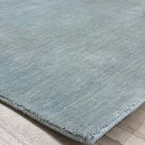 พรมขนสั้นกำมะหยี่สีน้ำเงิน ผลิตด้วยมือและเครื่องจักร ดีไซน์ทันสมัย ป้องกันการลื่น ขนกำมะหยี่เนื้อนุ่ม สีพื้น กลับด้านได้ ป้องกันแบคทีเรีย หนา 3 มม. - Product Image 4