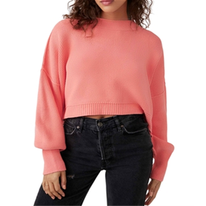 Maglione Corto da Donna Free People Easy Street, Traspirante, Rosa con Logo Frontale, Taglia XS, Stile Casual, Lavorato a Maglia, Autunno Inverno - Product Image 4