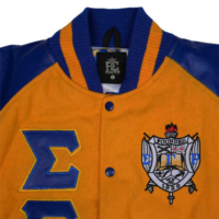 Veste de baseball respirante pour femme, finition crochetée, patchs en chenille, broderie Sigma Gamma Rho Sorority, personnalisable