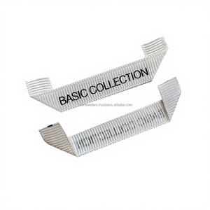 Etiquetas de etiqueta de tela con logotipo personalizado OEM para ropa etiqueta tejida de cuello trasero de camiseta ecológica para ropa - Product Image 1