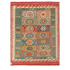 Alfombra Kilim de Maimana, Afganistán, 205 x 154 cm, Alfombras y Conjuntos Tradicionales Afganos - Product Image 1