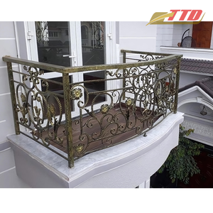 Garde-corps de balcon en fer forgé durable conçu au Vietnam pour la chambre à coucher de balcon extérieur ou la décoration élégante de maison de jardin - Product Image 2