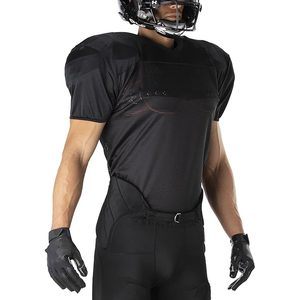 Uniforme personnalisé de l'équipe de football américain Quickdry noir blanc maillot de football américain de retour pour les jeunes - Product Image 1