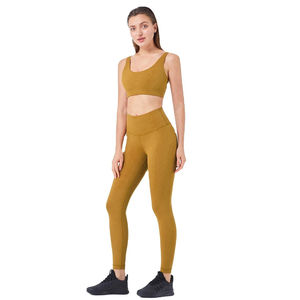 Meilleurs ensembles d'entraînement personnalisés pour femmes, 2 pièces, leggings de yoga taille haute, soutien-gorge de sport, vêtements de sport, y compris les tailles plus grandes - Product Image 3