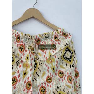 Wholesale Unisex Cotton Ikat Summer <b>Pyjama</b> Set Breathable Knitted Shirt 2-Piece <b>Trouser</b> for Plus Size <b>Women</b> Comfortable - Product Image 3