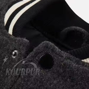 Diseño de logotipo personalizado Otoño Transpirable Unisex Varsity Sport Baseball Jacket Adult Men's Bomber Jacket - Product Image 4